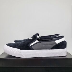 New Adidas Shmoofoil Slip-On Skateboarding Shoes 'Core Black' Size M 10 /W 11